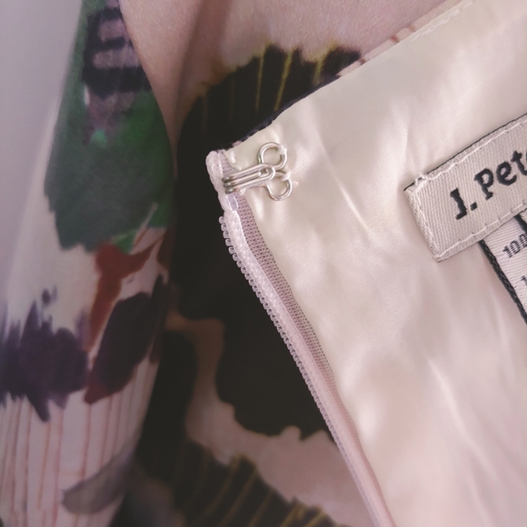 J. Peterman Unique Abstract Print Dress Size 8 - Picture 9 of 12